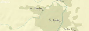 Creve Coeur Lake Karte (Detail)
